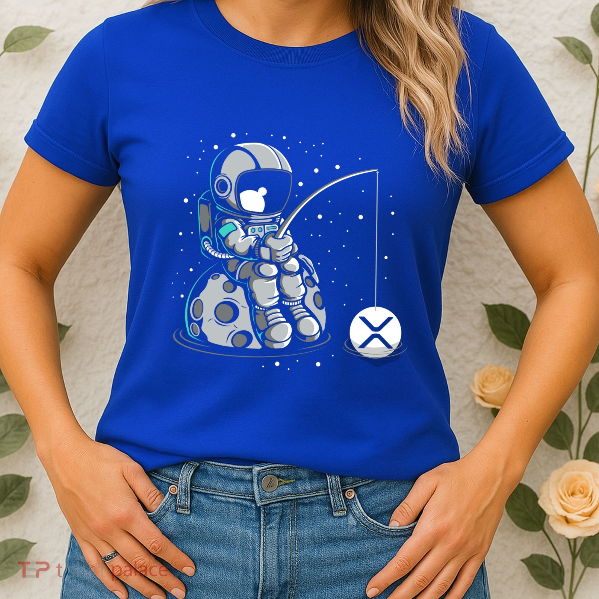 Ripple Fishing Krypto Bullrun Xrp Token Rich Millionaire Gift Women's T-Shirt