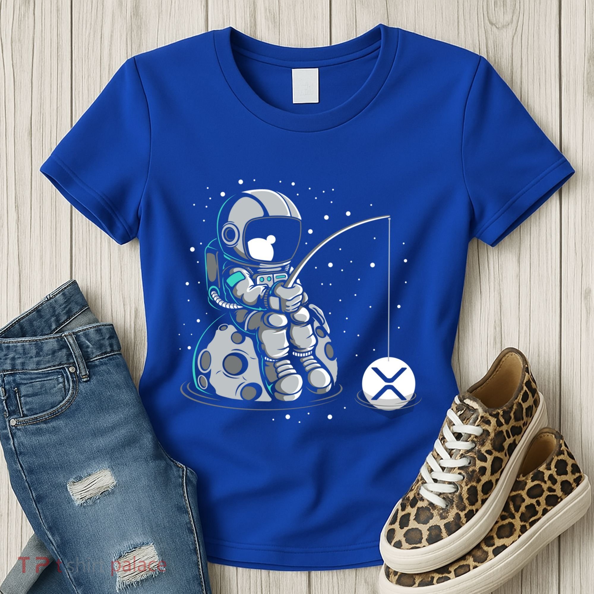 Ripple Fishing Krypto Bullrun Xrp Token Rich Millionaire Gift Women's T-Shirt