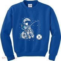 Ripple Fishing Krypto Bullrun Xrp Token Rich Millionaire Gift Kids Sweatshirt thumb 0