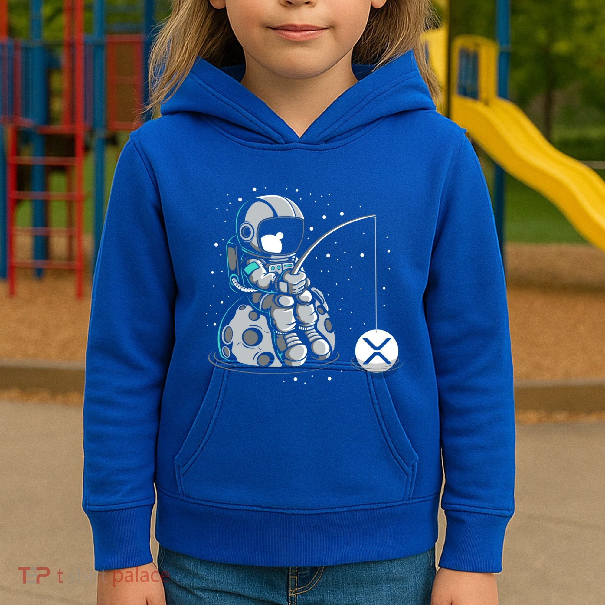 Ripple Fishing Krypto Bullrun Xrp Token Rich Millionaire Gift Kids Hoodie