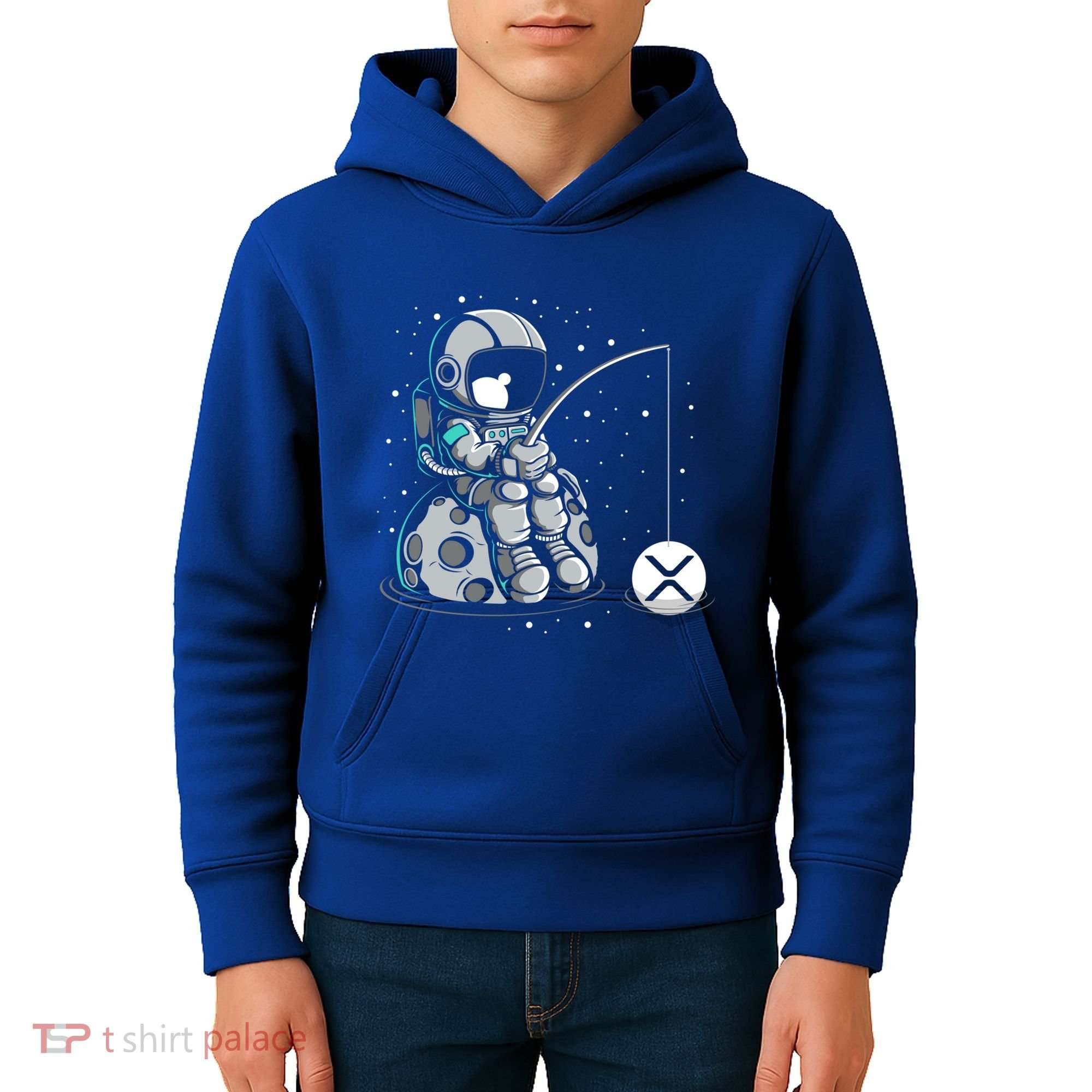 Ripple Fishing Krypto Bullrun Xrp Token Rich Millionaire Gift Kids Hoodie