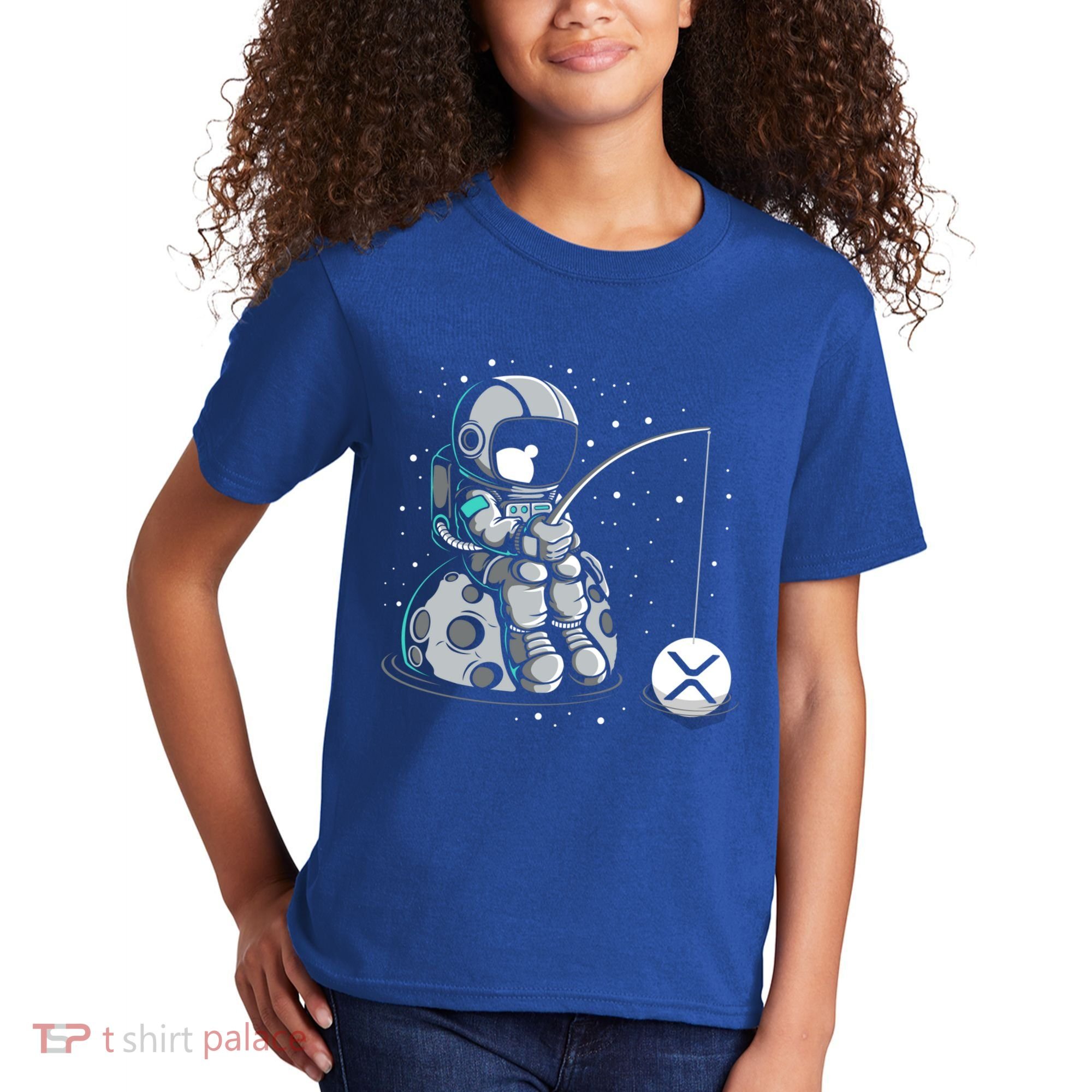 Ripple Fishing Krypto Bullrun Xrp Token Rich Millionaire Gift Kids T-Shirt