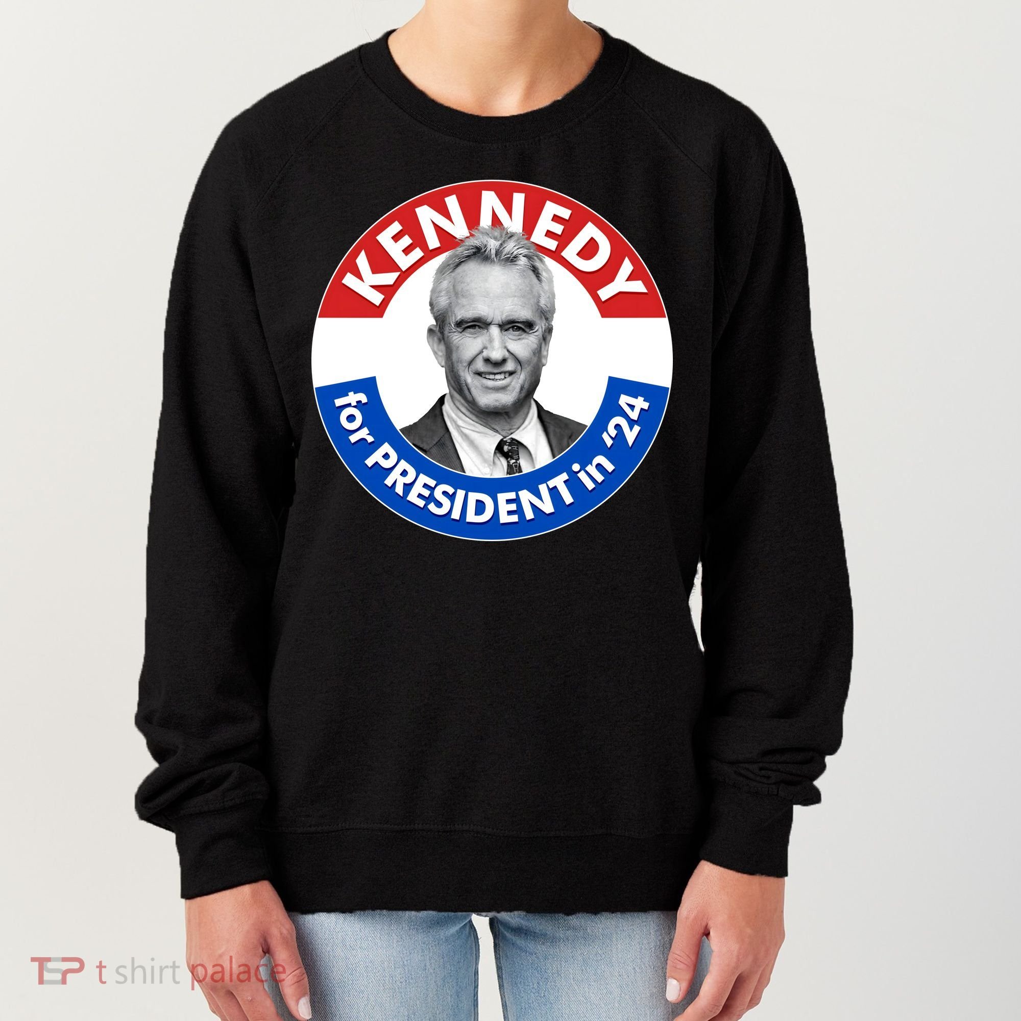 Robert F Kennedy Jr For President In 2024 Emblem Button Women's Sweatshirt