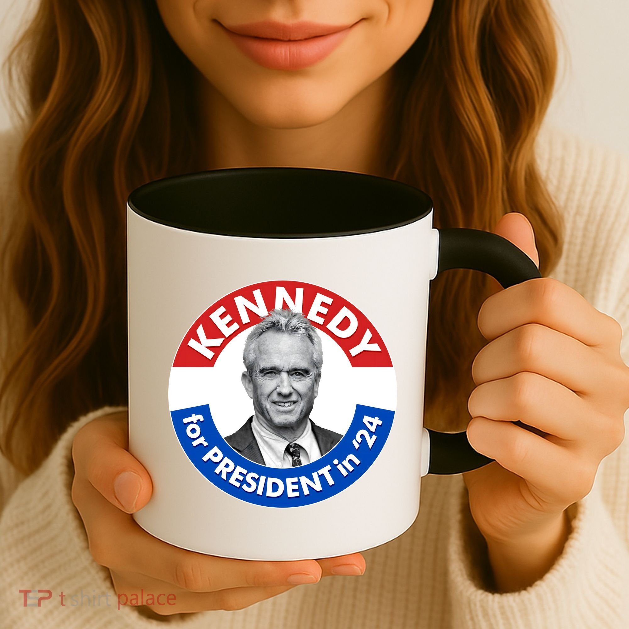 Robert F Kennedy Jr For President In 2024 Emblem Button Coffee Mug