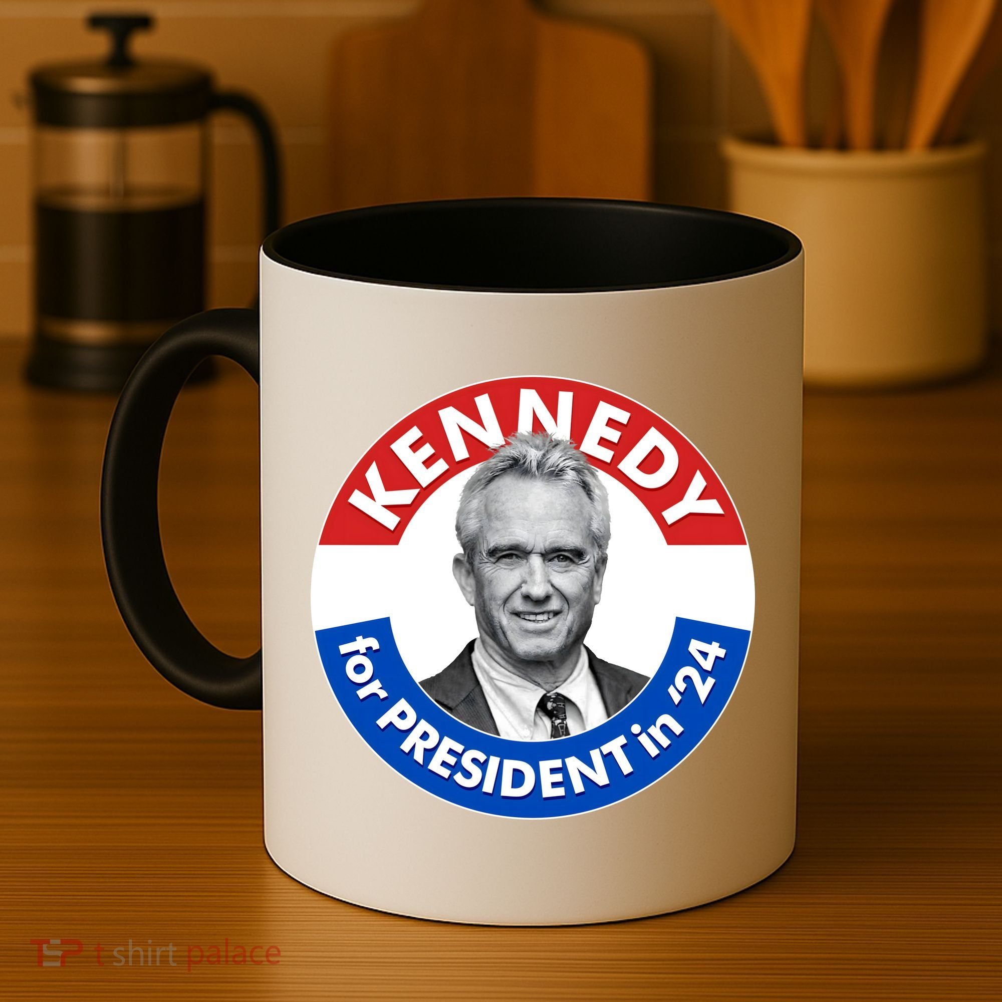 Robert F Kennedy Jr For President In 2024 Emblem Button Coffee Mug