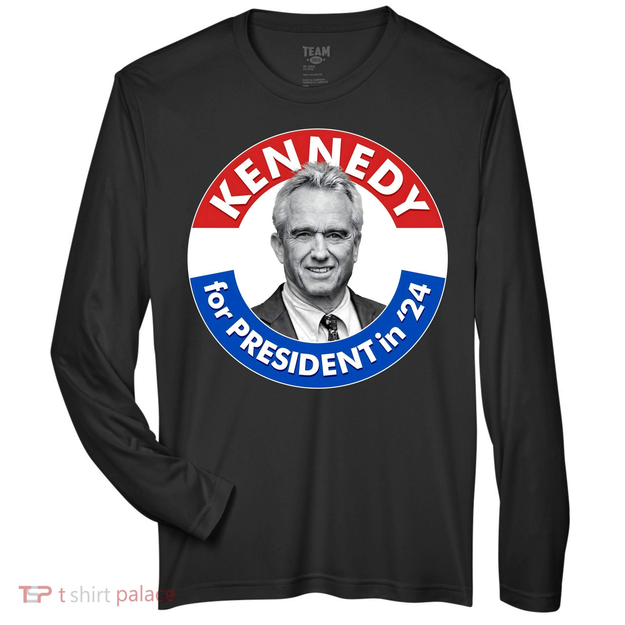Robert F Kennedy Jr For President In 2024 Emblem Button Zone Performance Long-Sleeve T-Shirt