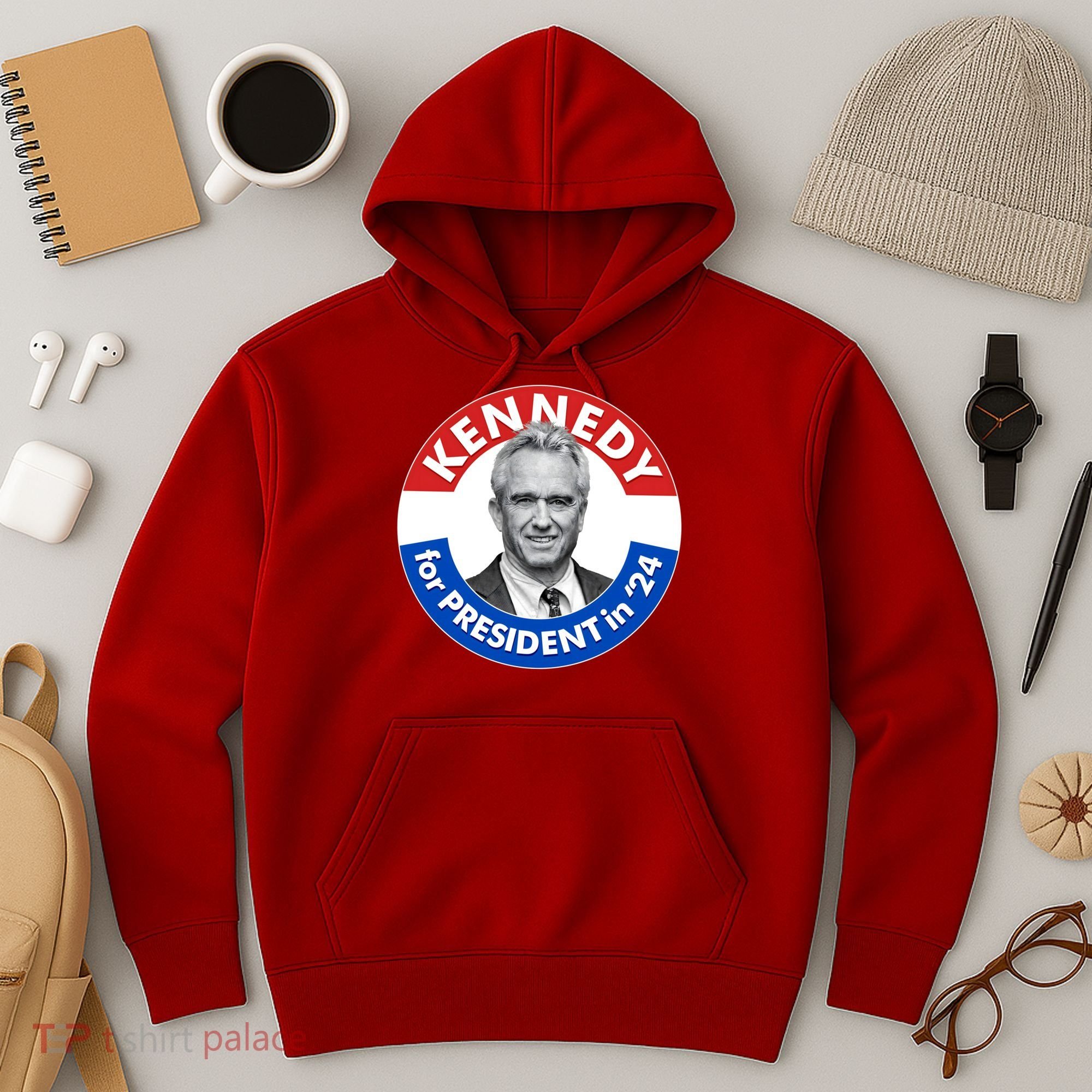 Robert F Kennedy Jr For President In 2024 Emblem Button Hoodie