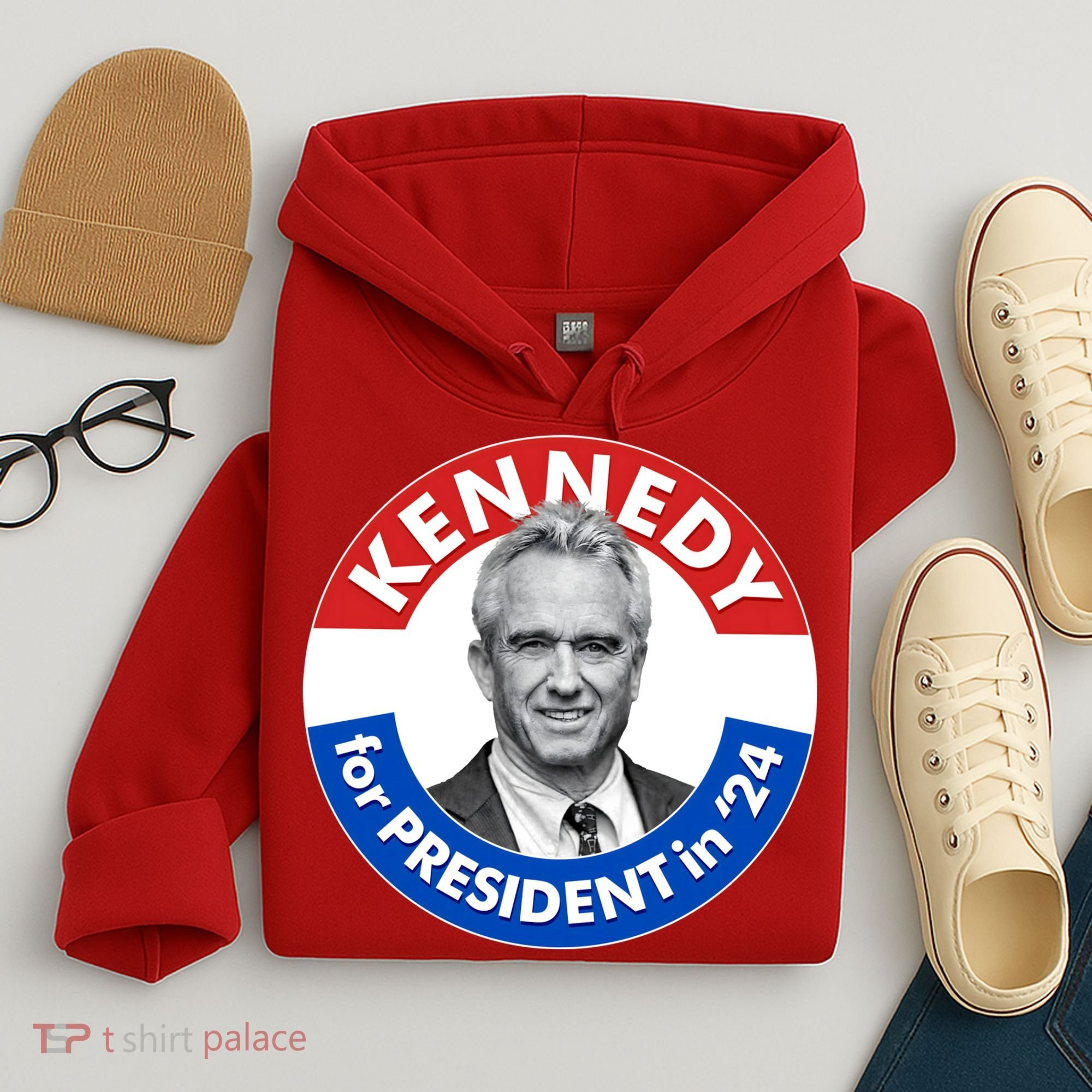 Robert F Kennedy Jr For President In 2024 Emblem Button Hoodie