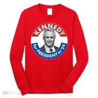 Robert F Kennedy Jr For President In 2024 Emblem Button Long Sleeve Shirt thumb 0