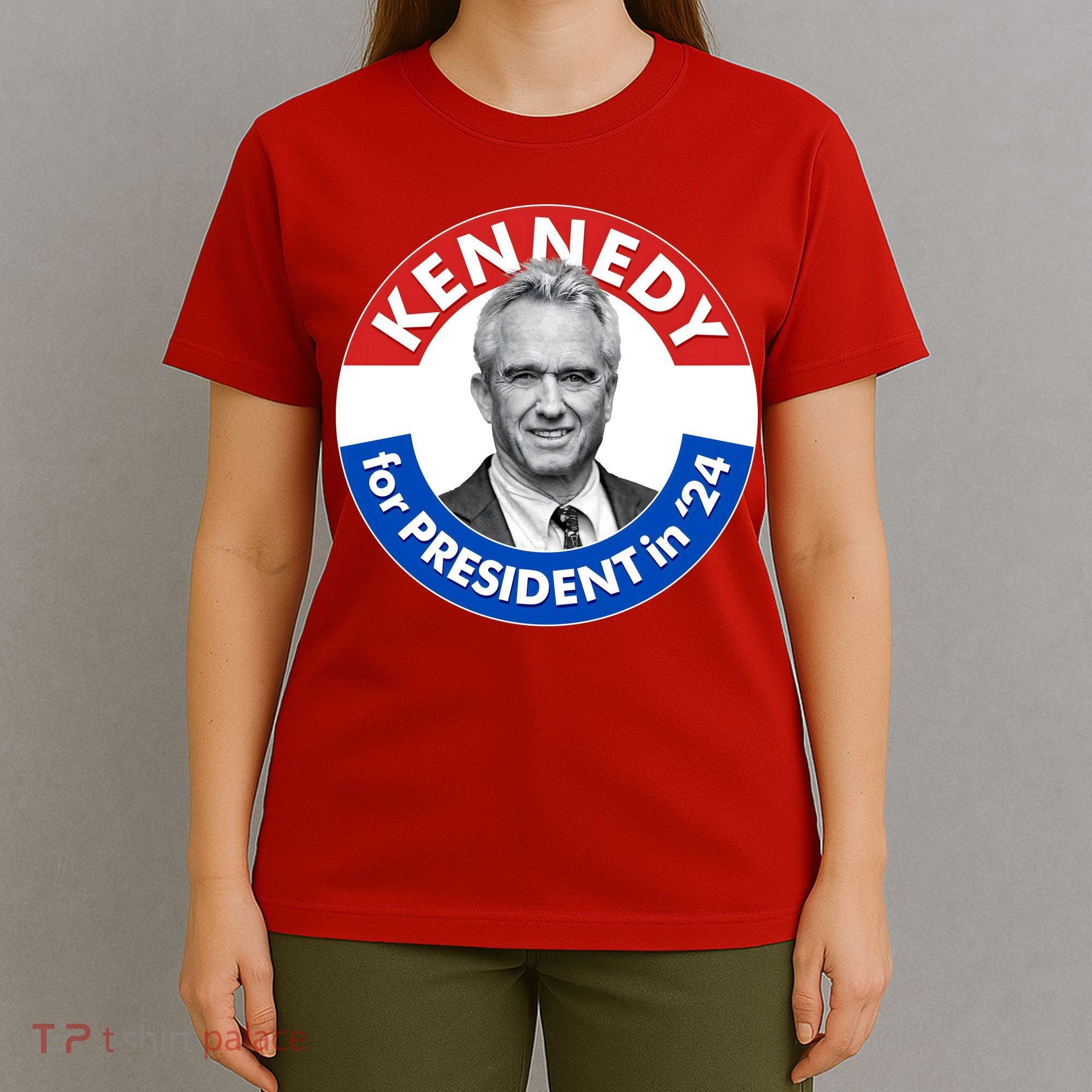 Robert F Kennedy Jr For President In 2024 Emblem Button T-Shirt