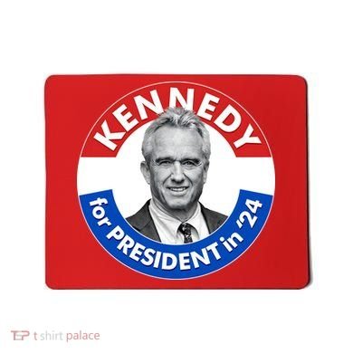 Robert F Kennedy Jr For President In 2024 Emblem Button Mousepad