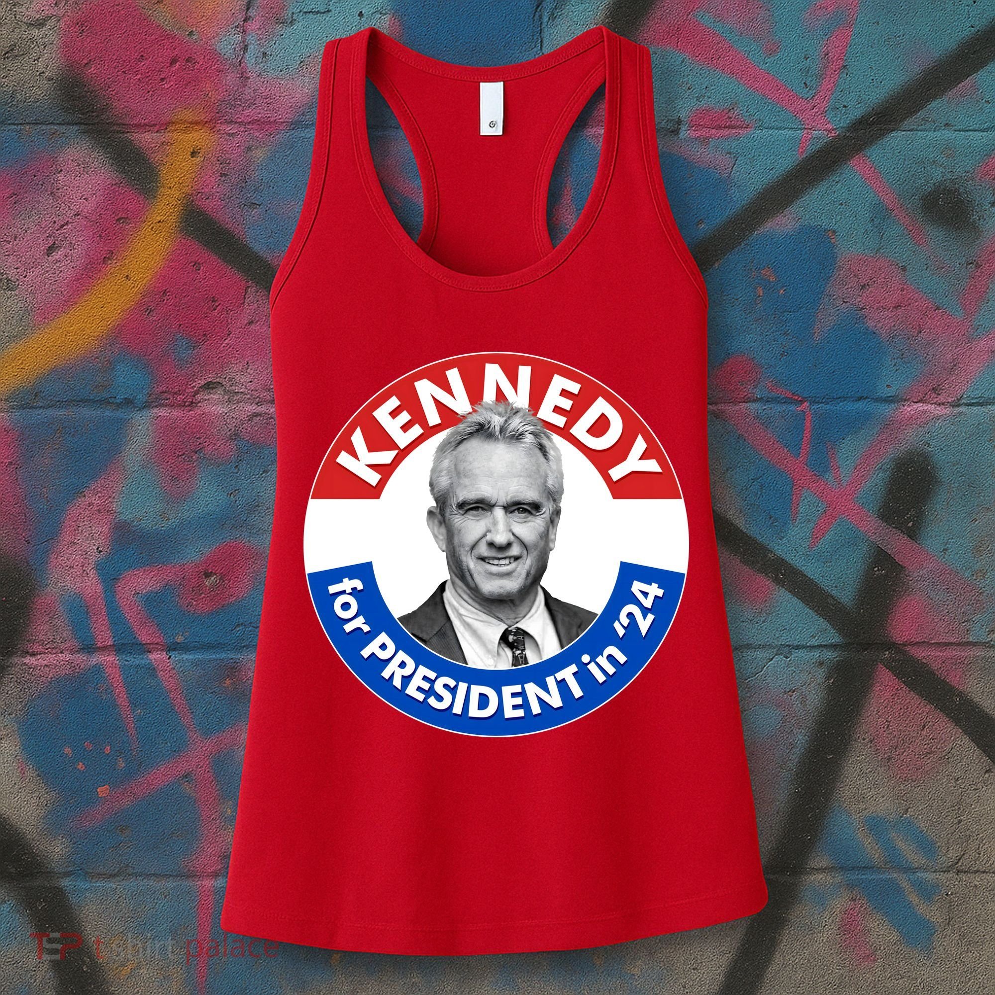 Robert F Kennedy Jr For President In 2024 Emblem Button Women's Tank Top