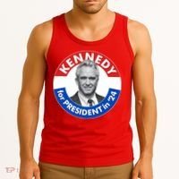 Robert F Kennedy Jr For President In 2024 Emblem Button Tank Top thumb 3