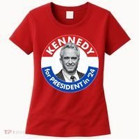 Robert F Kennedy Jr For President In 2024 Emblem Button Women's T-Shirt thumb 0