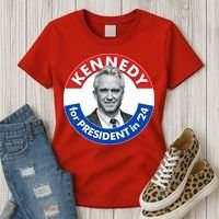 Robert F Kennedy Jr For President In 2024 Emblem Button Women's T-Shirt thumb 3