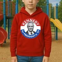 Robert F Kennedy Jr For President In 2024 Emblem Button Kids Hoodie thumb 2