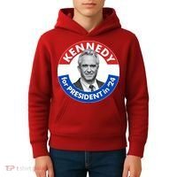 Robert F Kennedy Jr For President In 2024 Emblem Button Kids Hoodie thumb 4