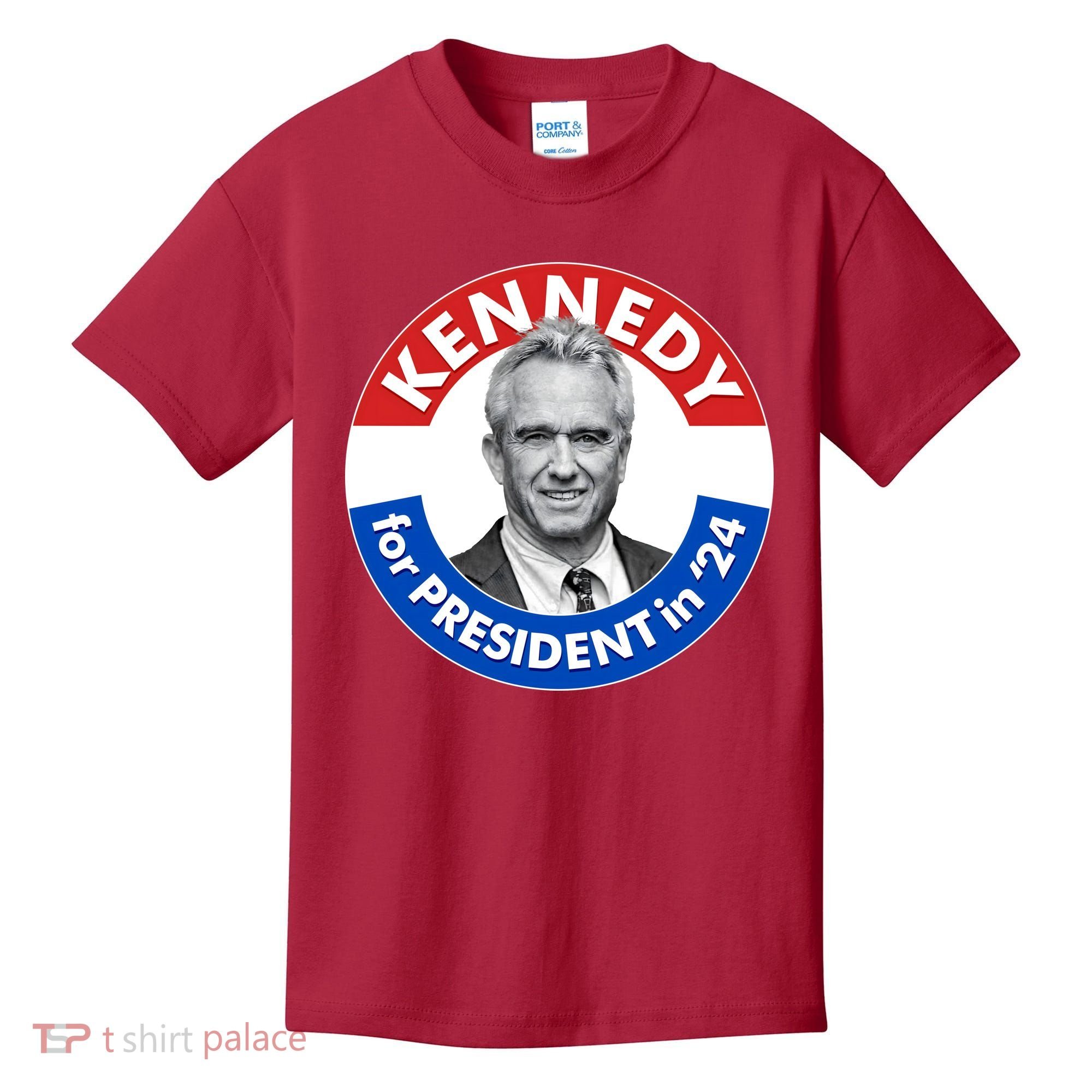 Robert F Kennedy Jr For President In 2024 Emblem Button Kids T-Shirt