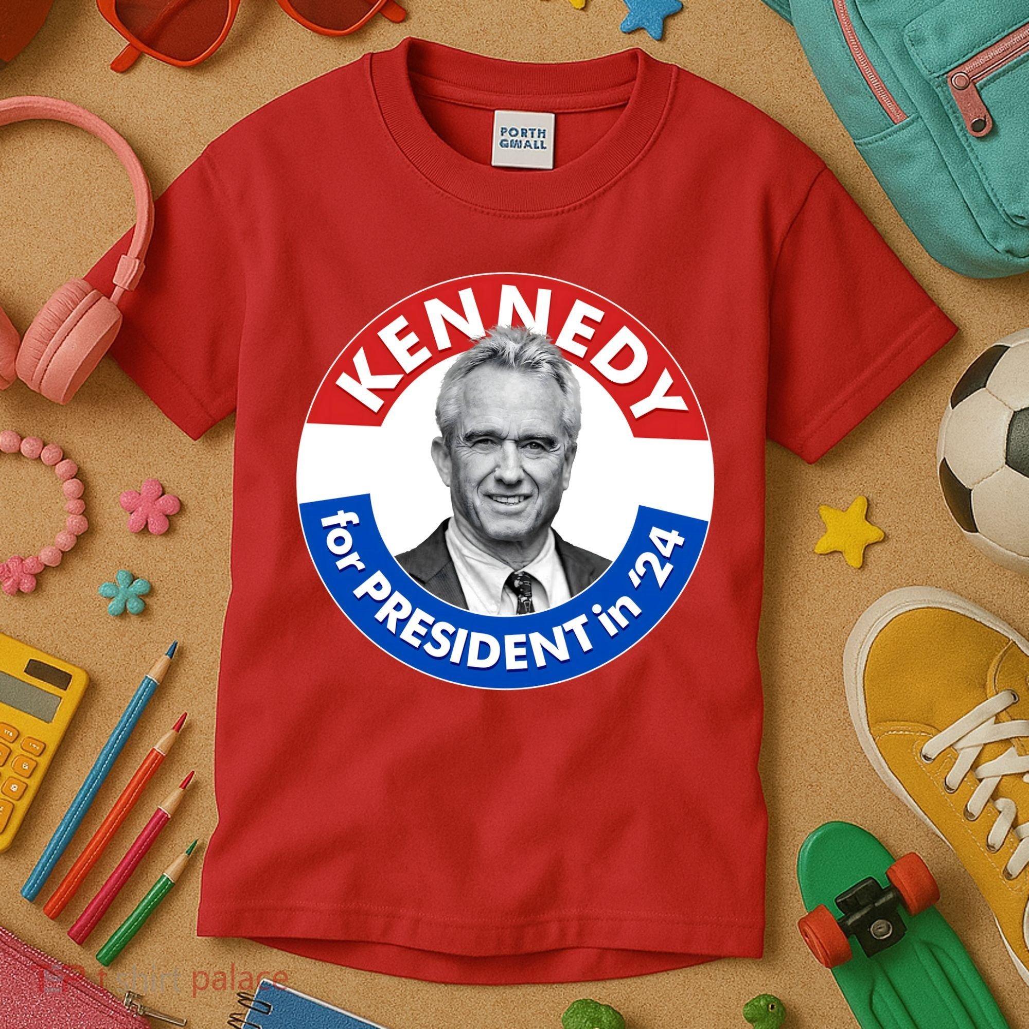 Robert F Kennedy Jr For President In 2024 Emblem Button Kids T-Shirt