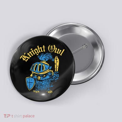 Renaissance Festival Knight Owl Ren Faire Button