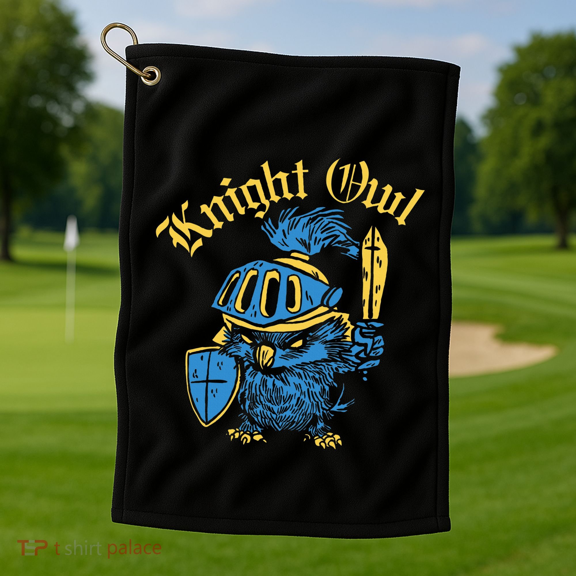 Renaissance Festival Knight Owl Ren Faire Golf Towel
