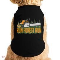 Run Forest Lumberjack Chainsaw & Logger Woodsman Doggie Tank thumb 0