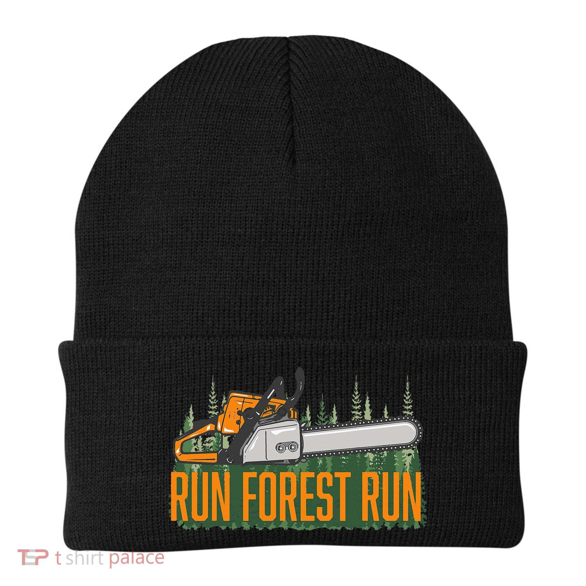 Run Forest Lumberjack Chainsaw & Logger Woodsman Beanie