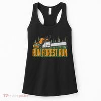 Run Forest Lumberjack Chainsaw & Logger Woodsman Women's Tank Top thumb 0