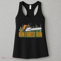 Run Forest Lumberjack Chainsaw & Logger Woodsman Women's Tank Top thumb 3