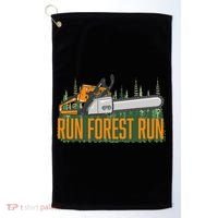 Run Forest Lumberjack Chainsaw & Logger Woodsman Golf Towel thumb 0