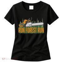 Run Forest Lumberjack Chainsaw & Logger Woodsman Women's T-Shirt thumb 0
