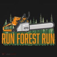 Run Forest Lumberjack Chainsaw & Logger Woodsman Kids Sweatshirt thumb 2
