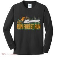 Run Forest Lumberjack Chainsaw & Logger Woodsman Kids Long Sleeve Shirt thumb 0