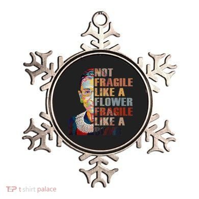RBG. Fragile Like A Bomb. Ruth Bader Ginsberg Feminist Icon. Ornament