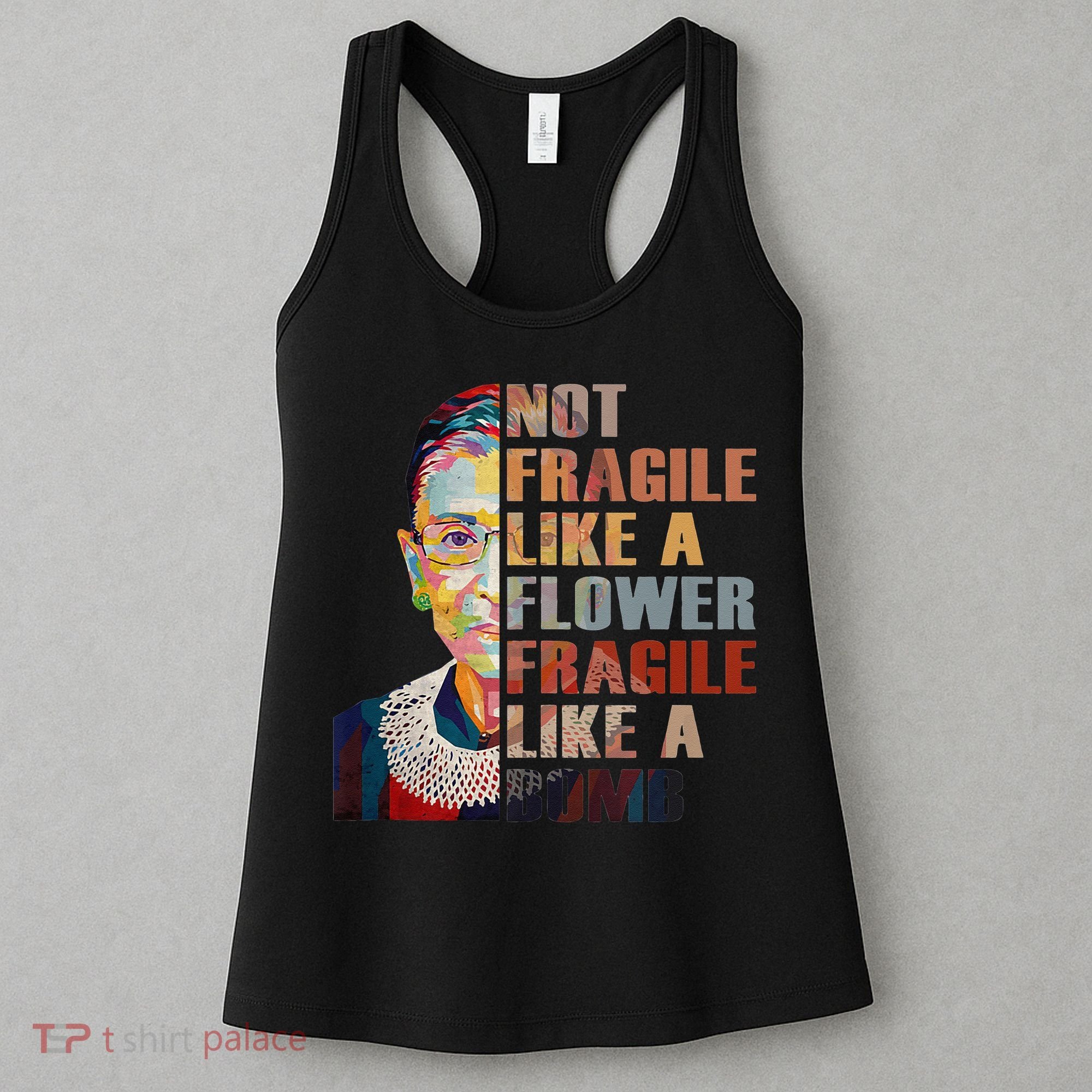 RBG. Fragile Like A Bomb. Ruth Bader Ginsberg Feminist Icon. Women's Tank Top