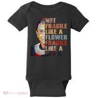 RBG. Fragile Like A Bomb. Ruth Bader Ginsberg Feminist Icon. Baby Bodysuit thumb 0