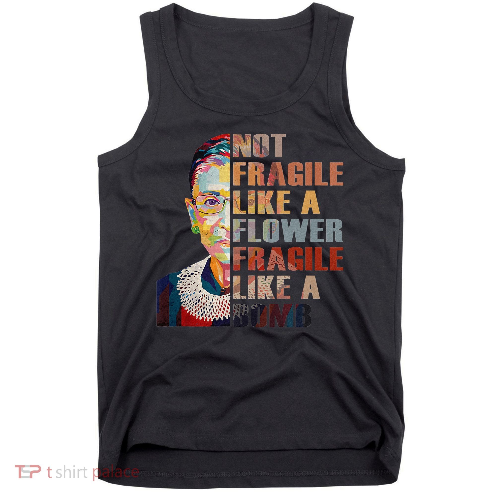 RBG. Fragile Like A Bomb. Ruth Bader Ginsberg Feminist Icon. Tank Top