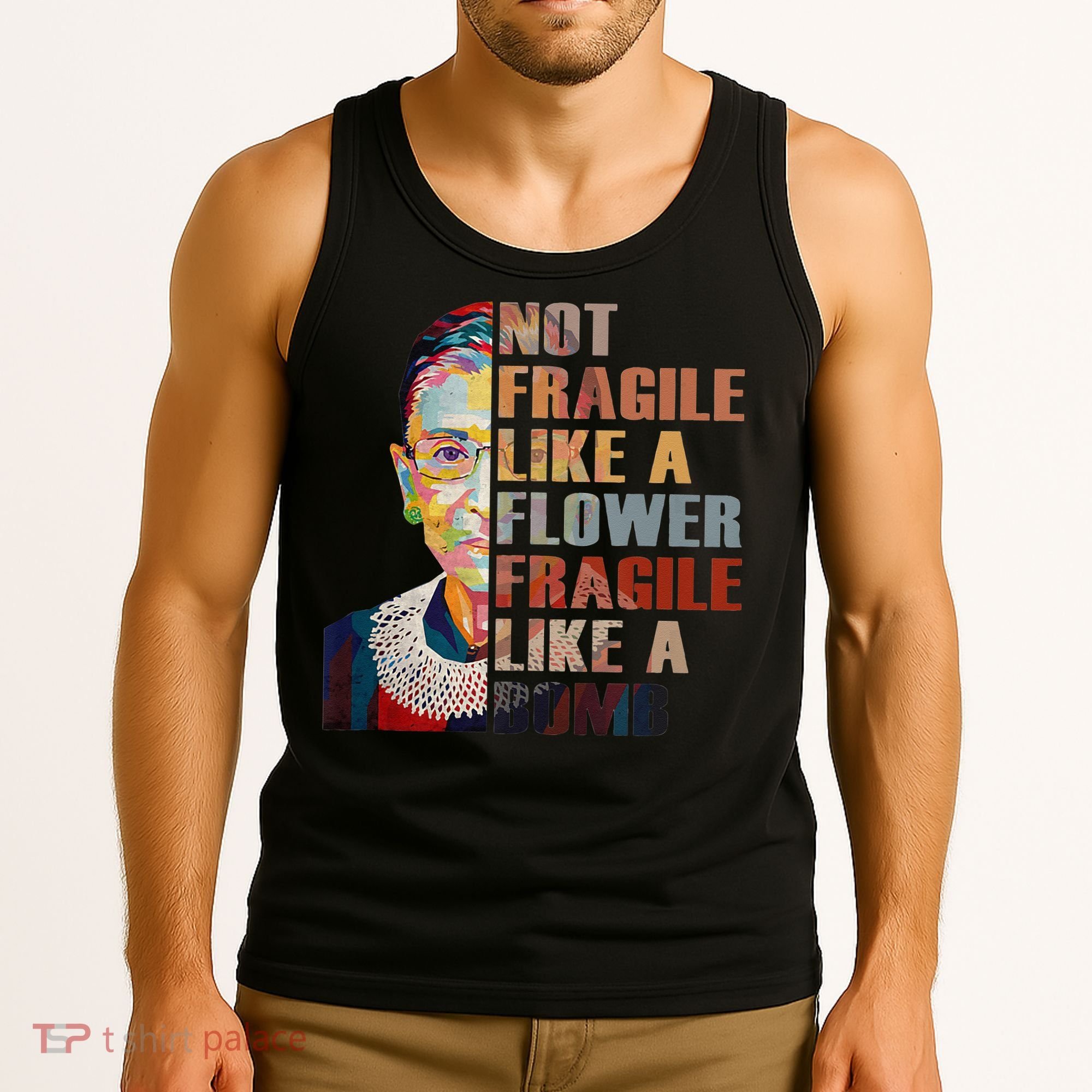 RBG. Fragile Like A Bomb. Ruth Bader Ginsberg Feminist Icon. Tank Top
