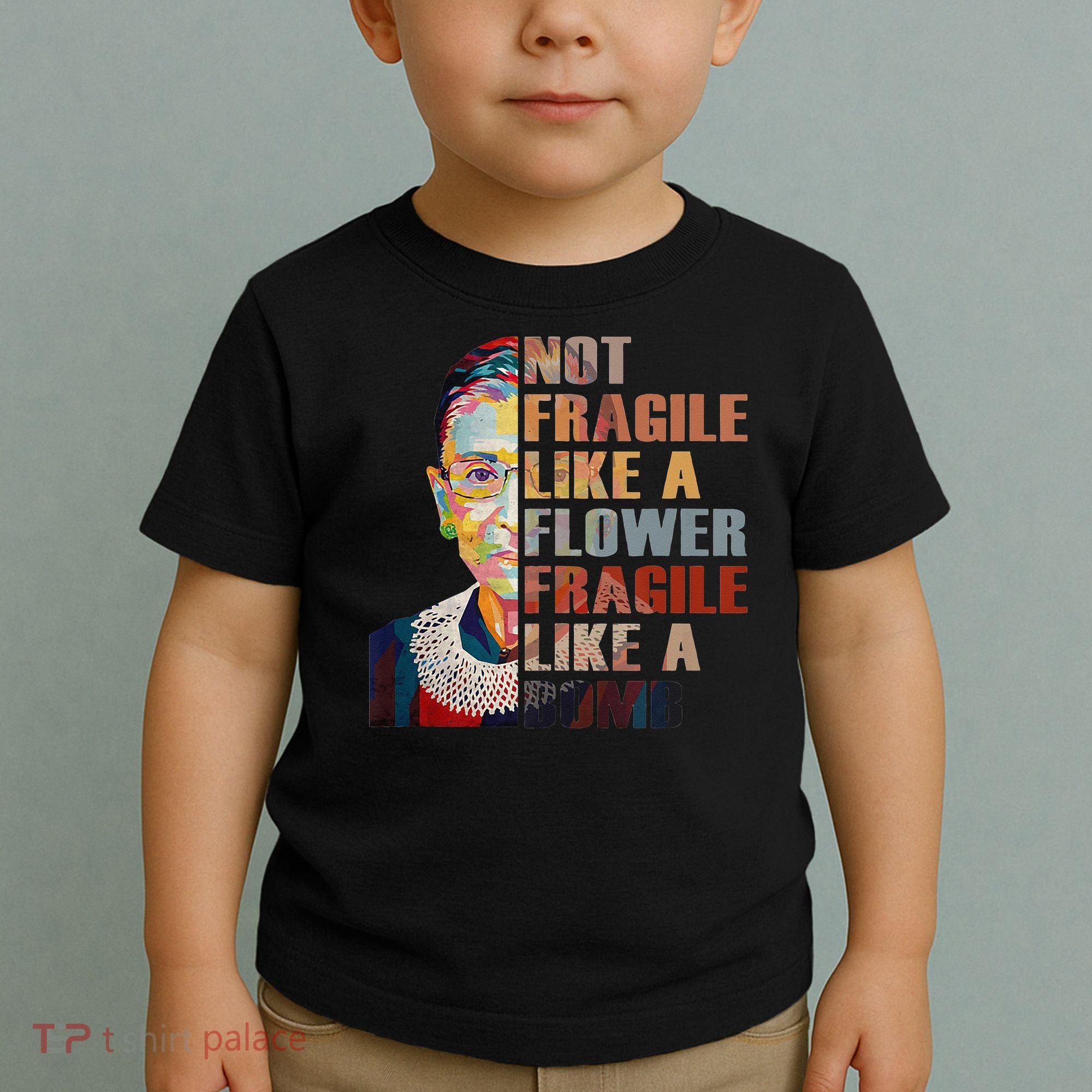RBG. Fragile Like A Bomb. Ruth Bader Ginsberg Feminist Icon. Toddler T-Shirt