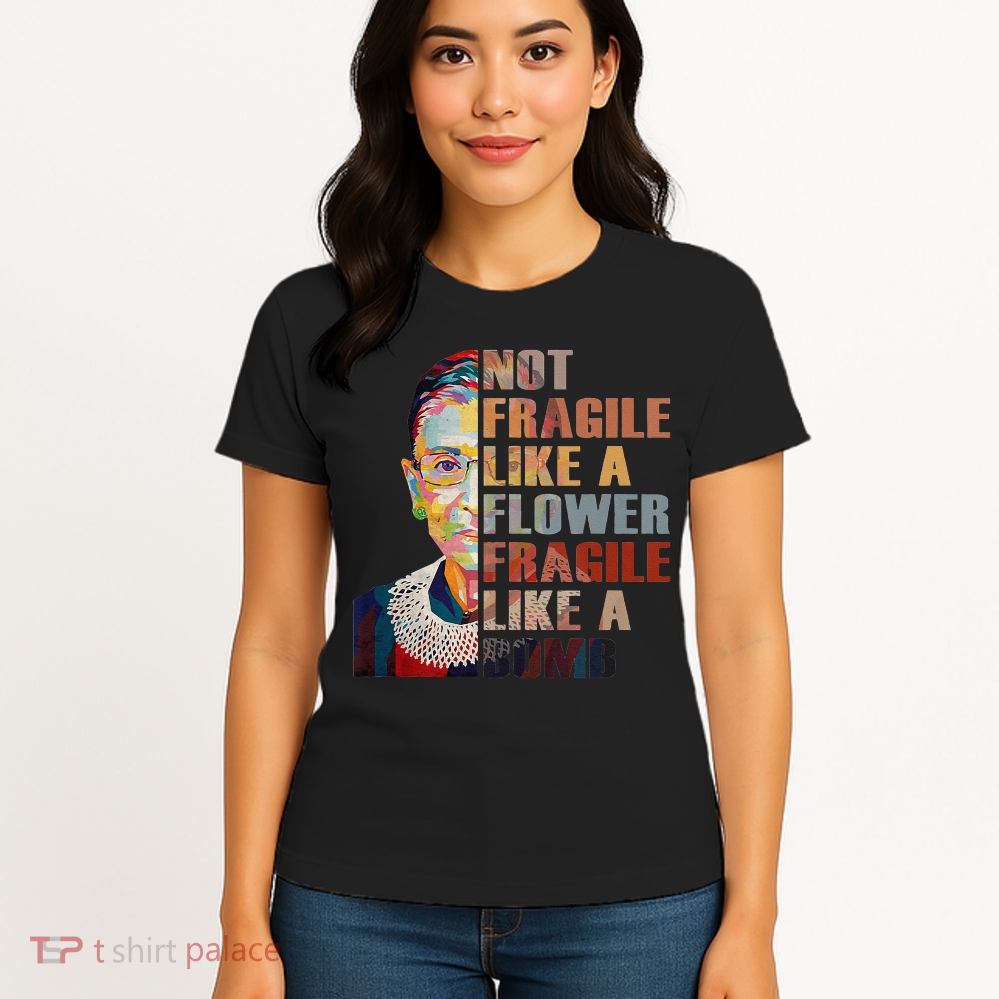 RBG. Fragile Like A Bomb. Ruth Bader Ginsberg Feminist Icon. Women's T-Shirt