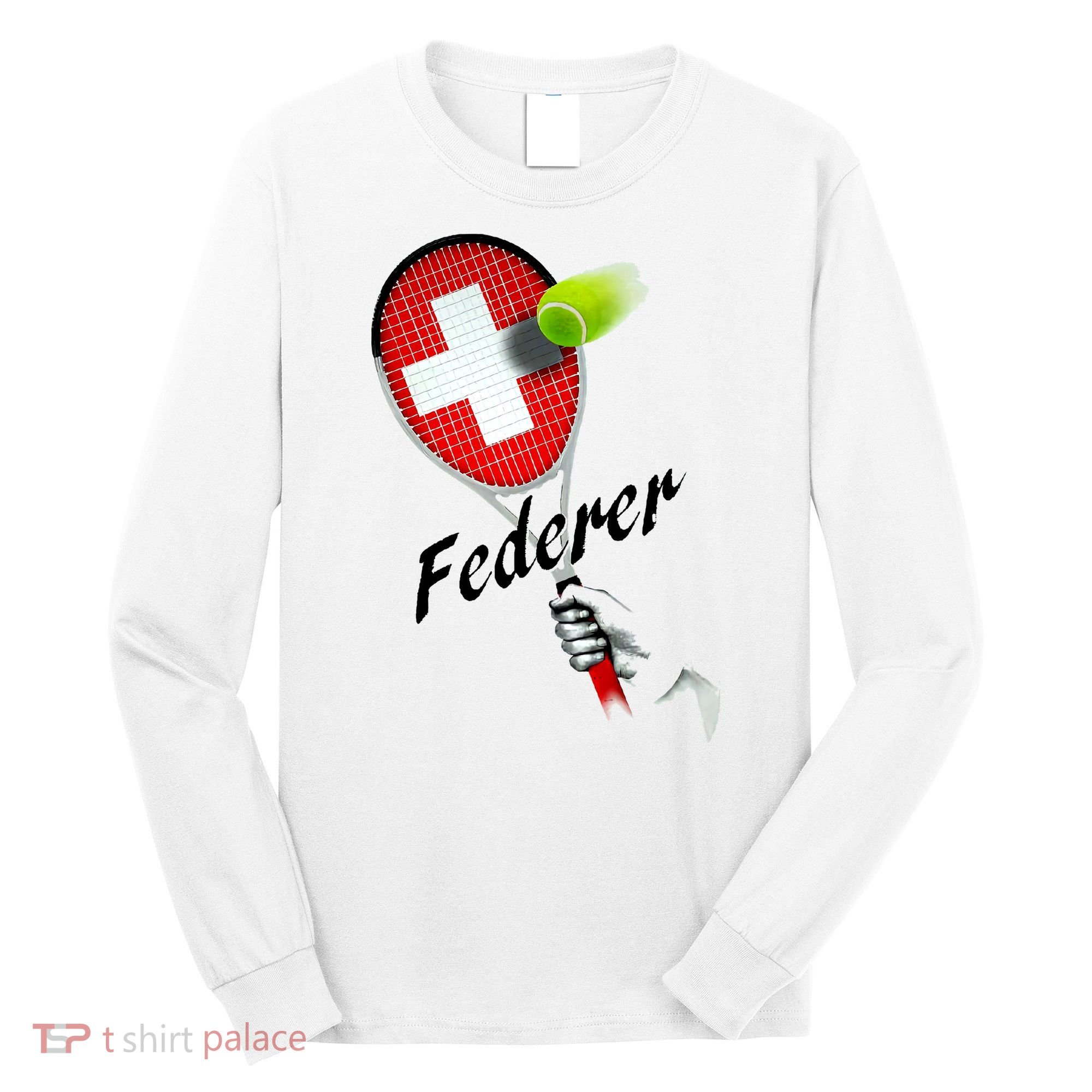 Roger Federer Lover Fan Thank You Tennis Lover Long Sleeve Shirt