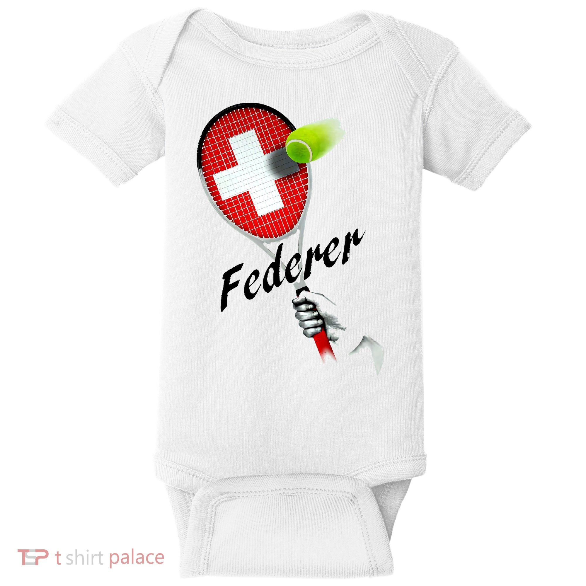 Roger Federer Lover Fan Thank You Tennis Lover Baby Bodysuit