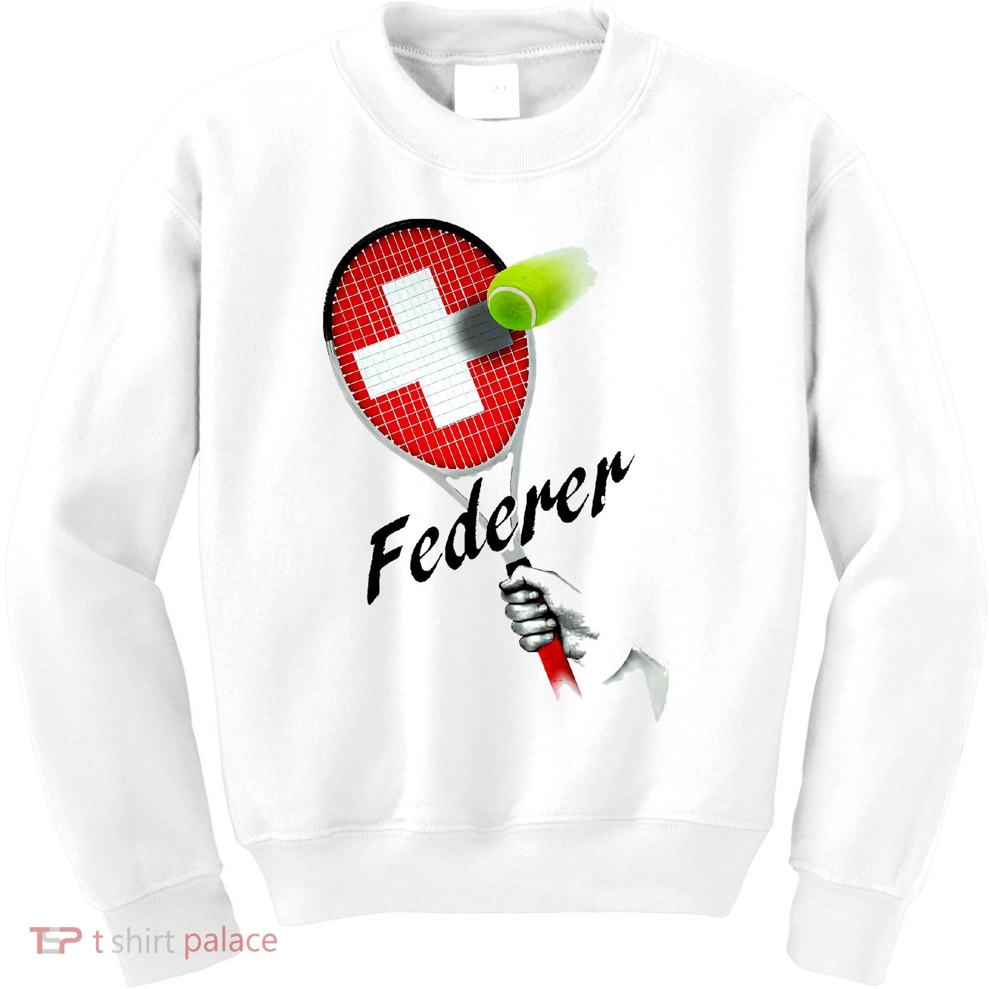 Roger Federer Lover Fan Thank You Tennis Lover Kids Sweatshirt