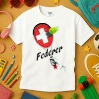 Roger Federer Lover Fan Thank You Tennis Lover Kids T-Shirt thumb 3