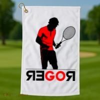 Roger Federer Lover Fan Thank You Tennis Lover Golf Towel thumb 1