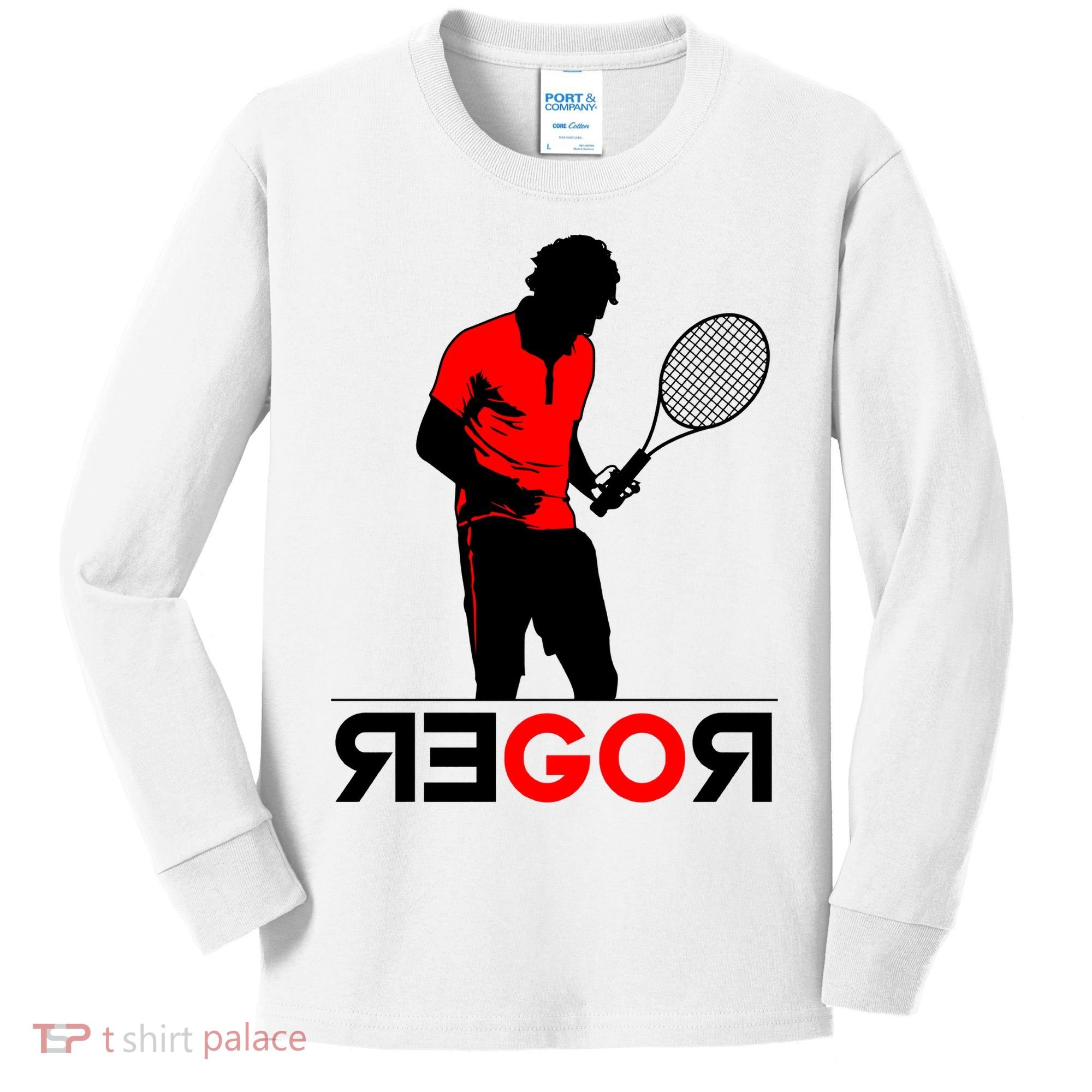 Roger Federer Lover Fan Thank You Tennis Lover Kids Long Sleeve Shirt