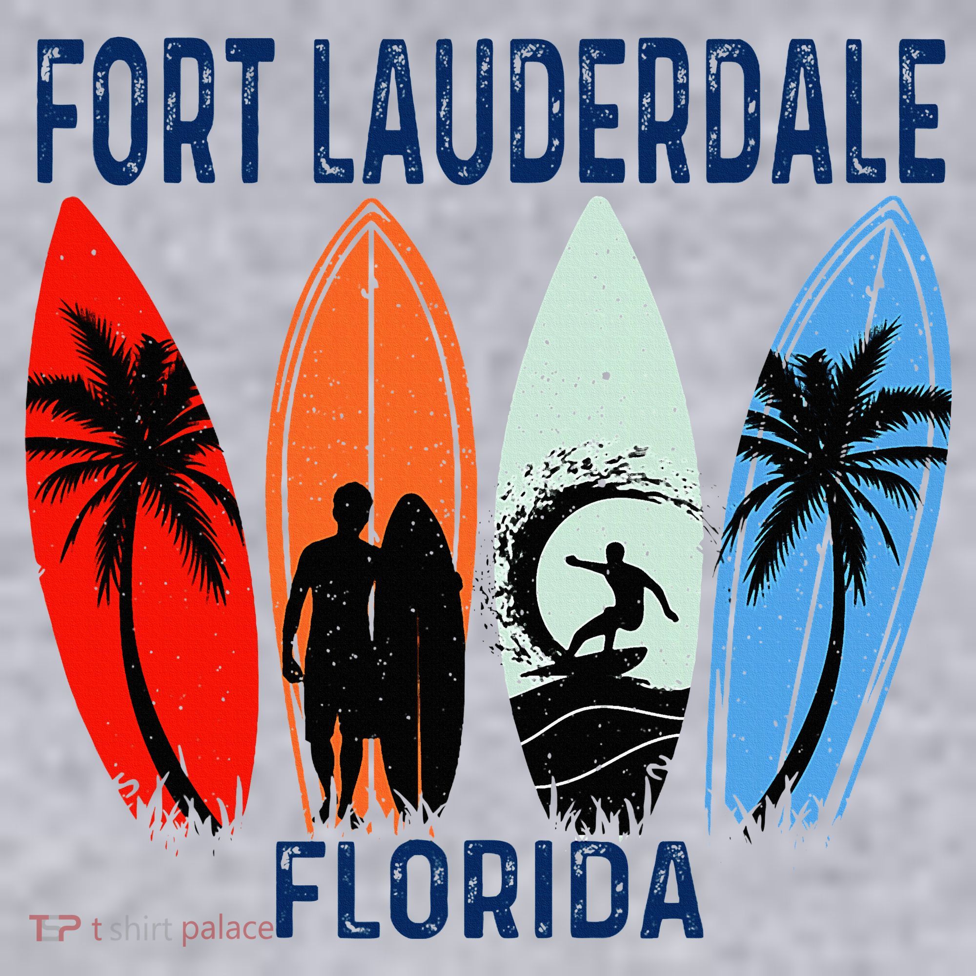 Retro Fort Lauderdale Beach Florida Surfboarder Beach Women's Sweatshirt
