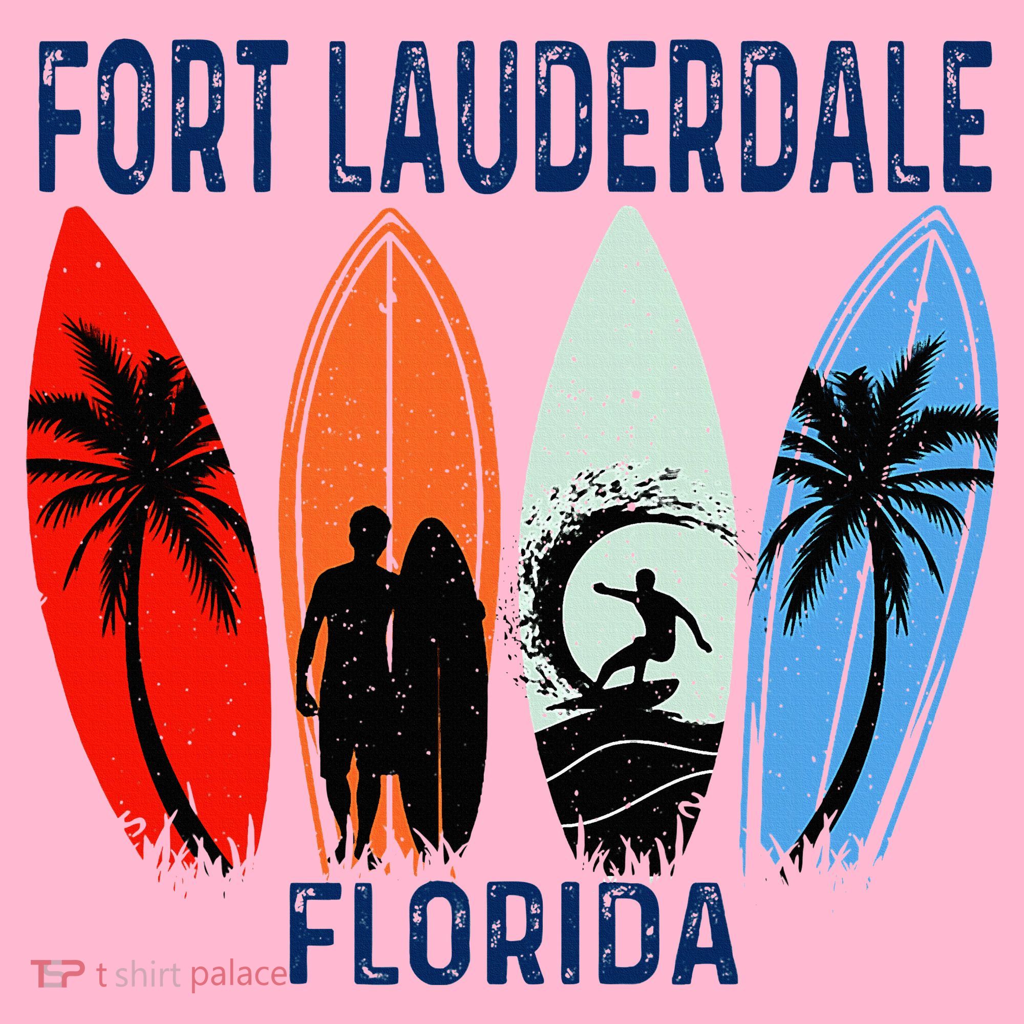 Retro Fort Lauderdale Beach Florida Surfboarder Beach Coaster