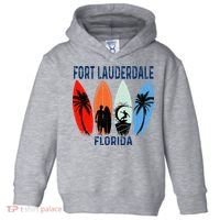 Retro Fort Lauderdale Beach Florida Surfboarder Beach Toddler Hoodie thumb 0