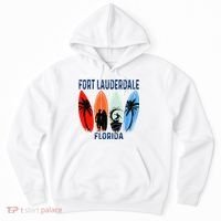 Retro Fort Lauderdale Beach Florida Surfboarder Beach Hoodie thumb 0